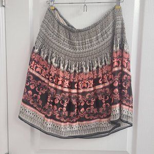 Patterned Silky Skirt 0155